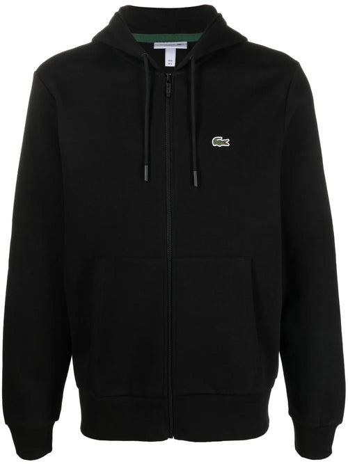 Lacoste appliqué-logo zip-up hoodie