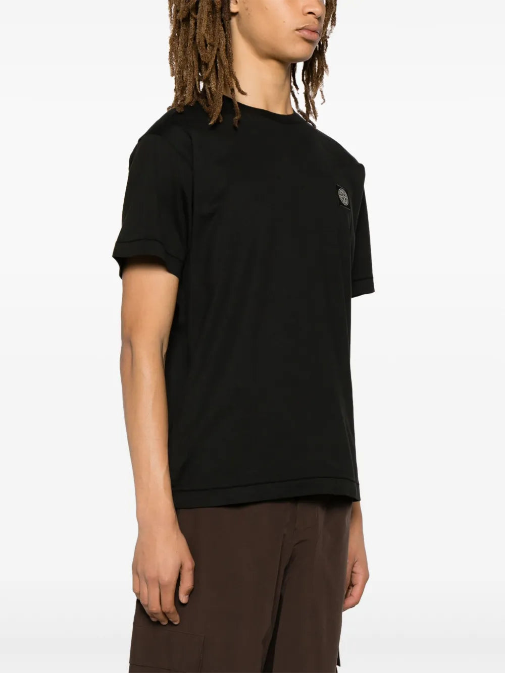 Stone Island Compass-patch cotton T-shirt