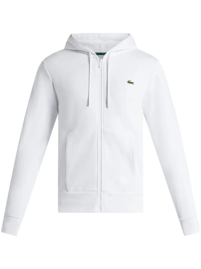 Lacoste appliqué-logo zip-up hoodie