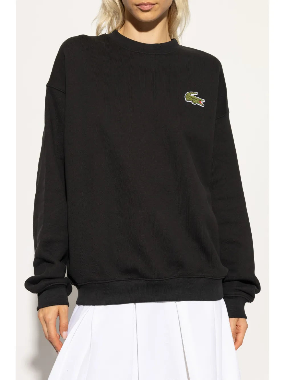 Lacoste badge fleece sweatshirt