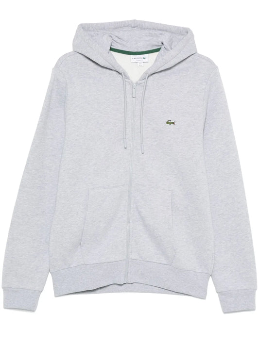 Lacoste appliqué-logo zip-up hoodie