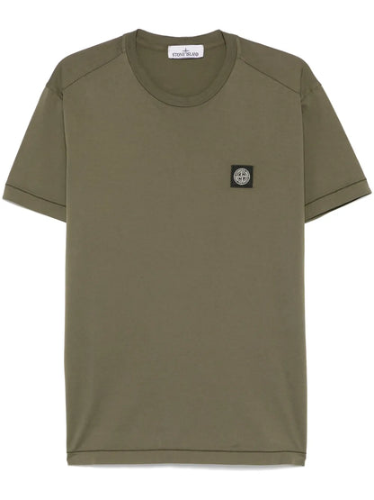 Stone Island Compass-patch cotton T-shirt