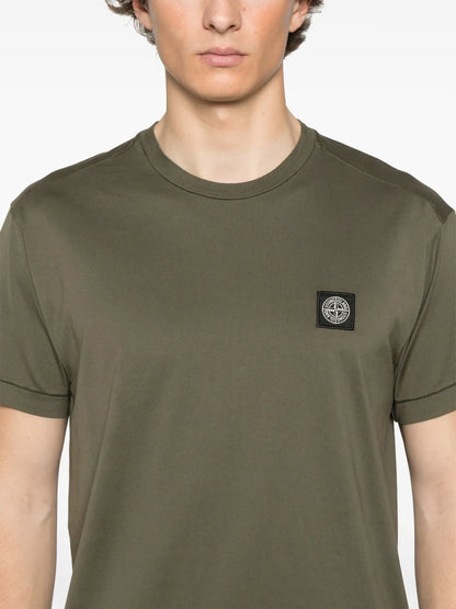 Stone Island Compass-patch cotton T-shirt