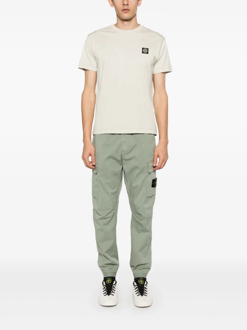 Stone Island Compass-patch cotton T-shirt