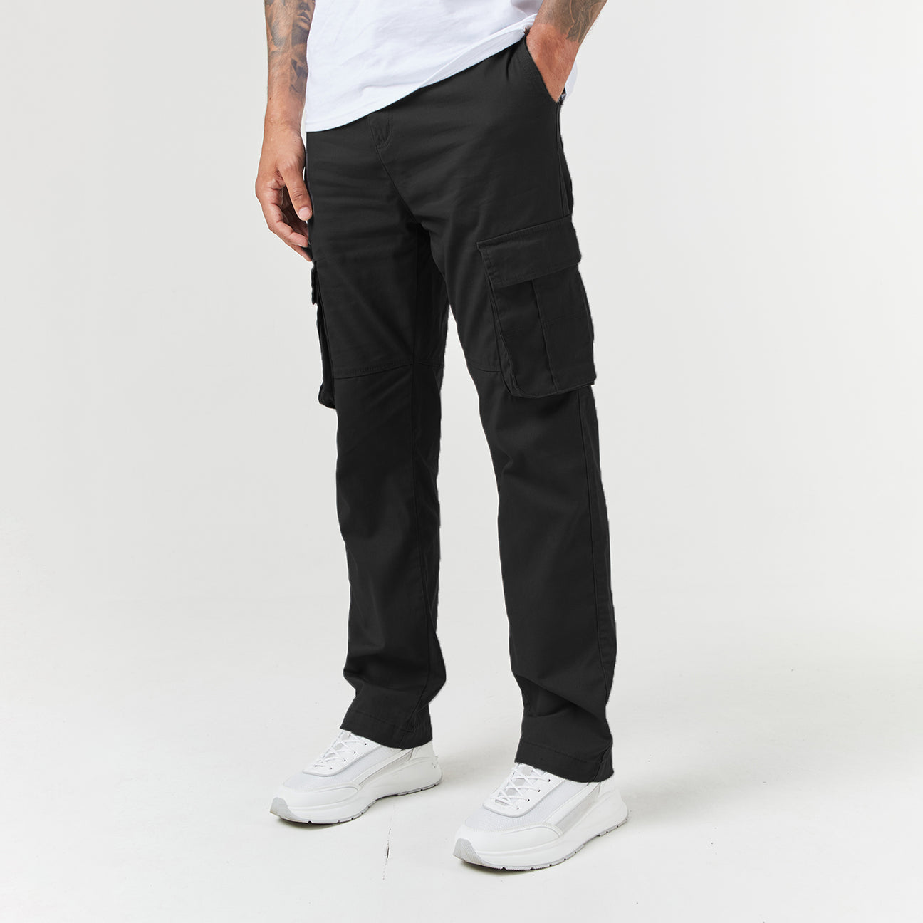 Pantalon Utility Cargo Large | Noir