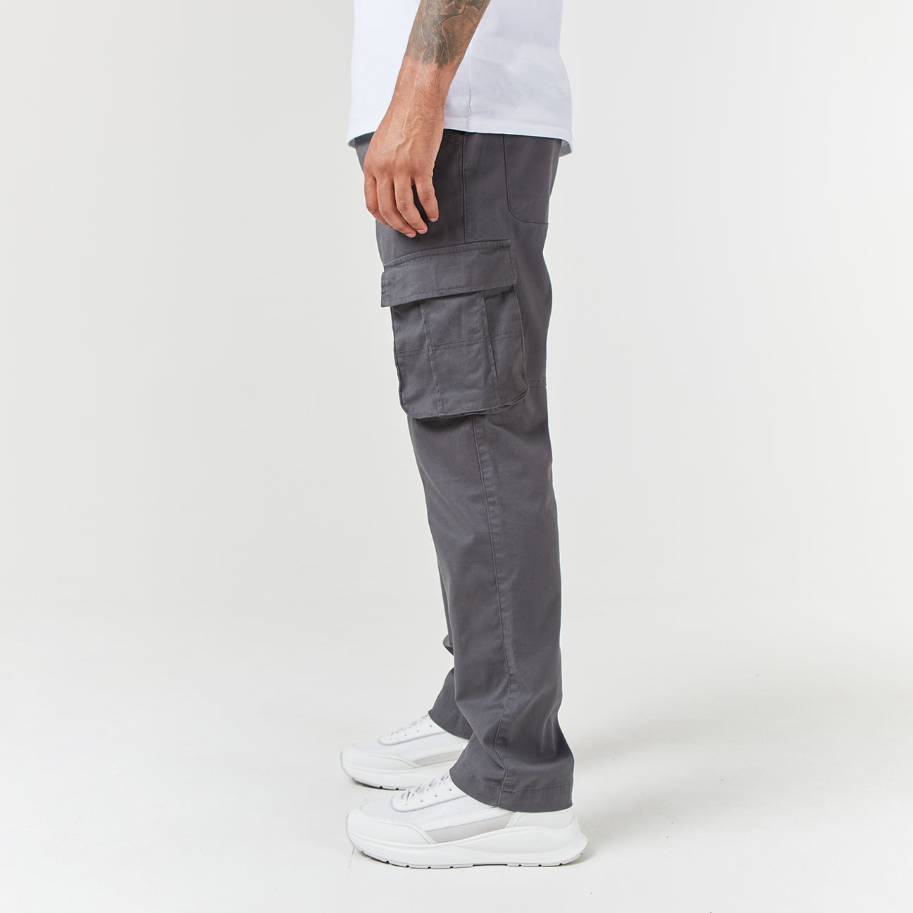 Pantalon Utility Cargo Large | Gris