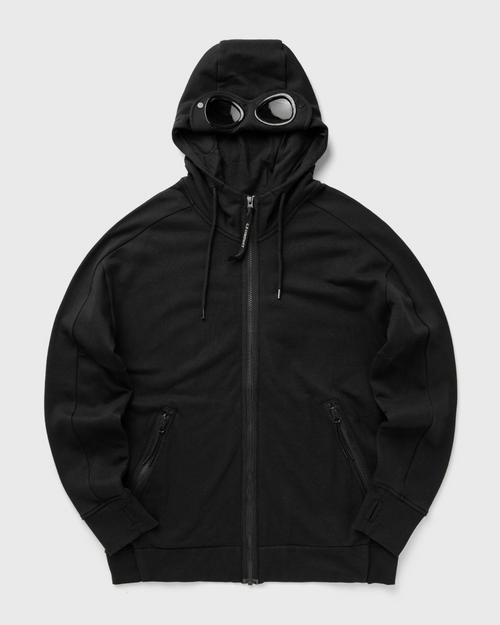 C.P. COMPANY DIAGONAL RAISED FLEECE GOGGLE ZIPPED HOODED SWEATSHIRT