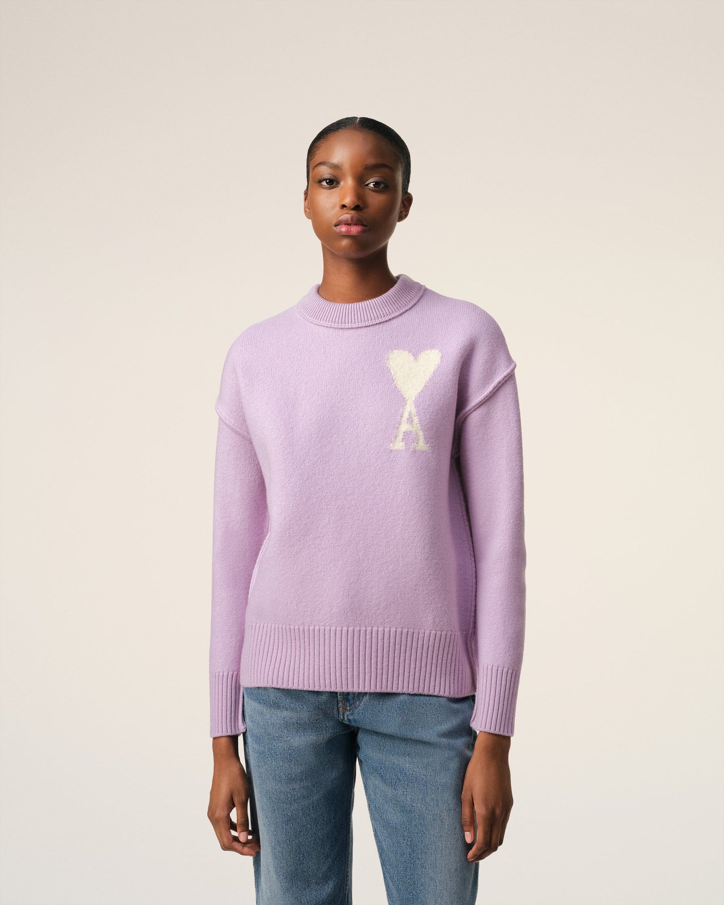 PURPLE WOOL AMI DE COEUR SWEATER