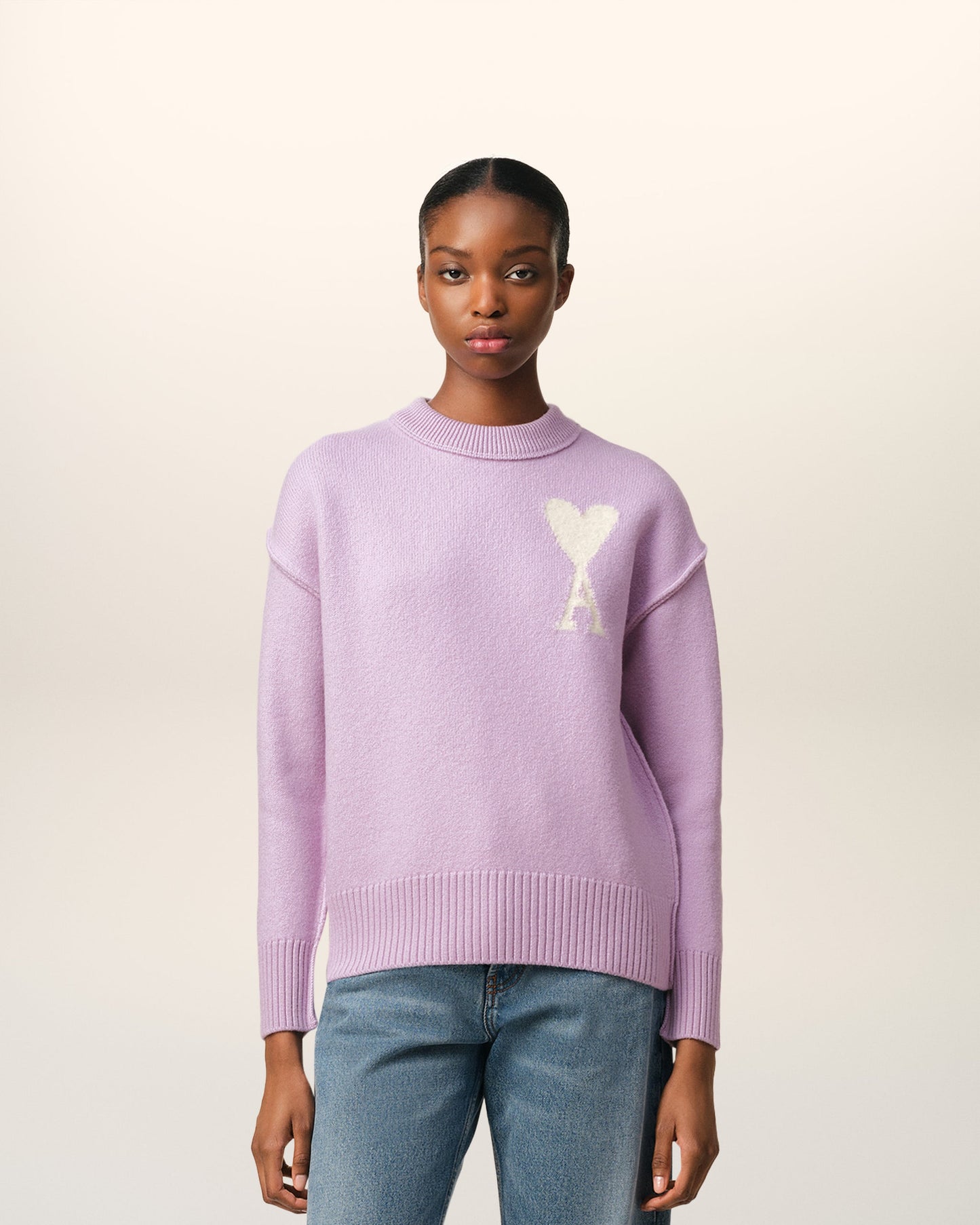 PURPLE WOOL AMI DE COEUR SWEATER