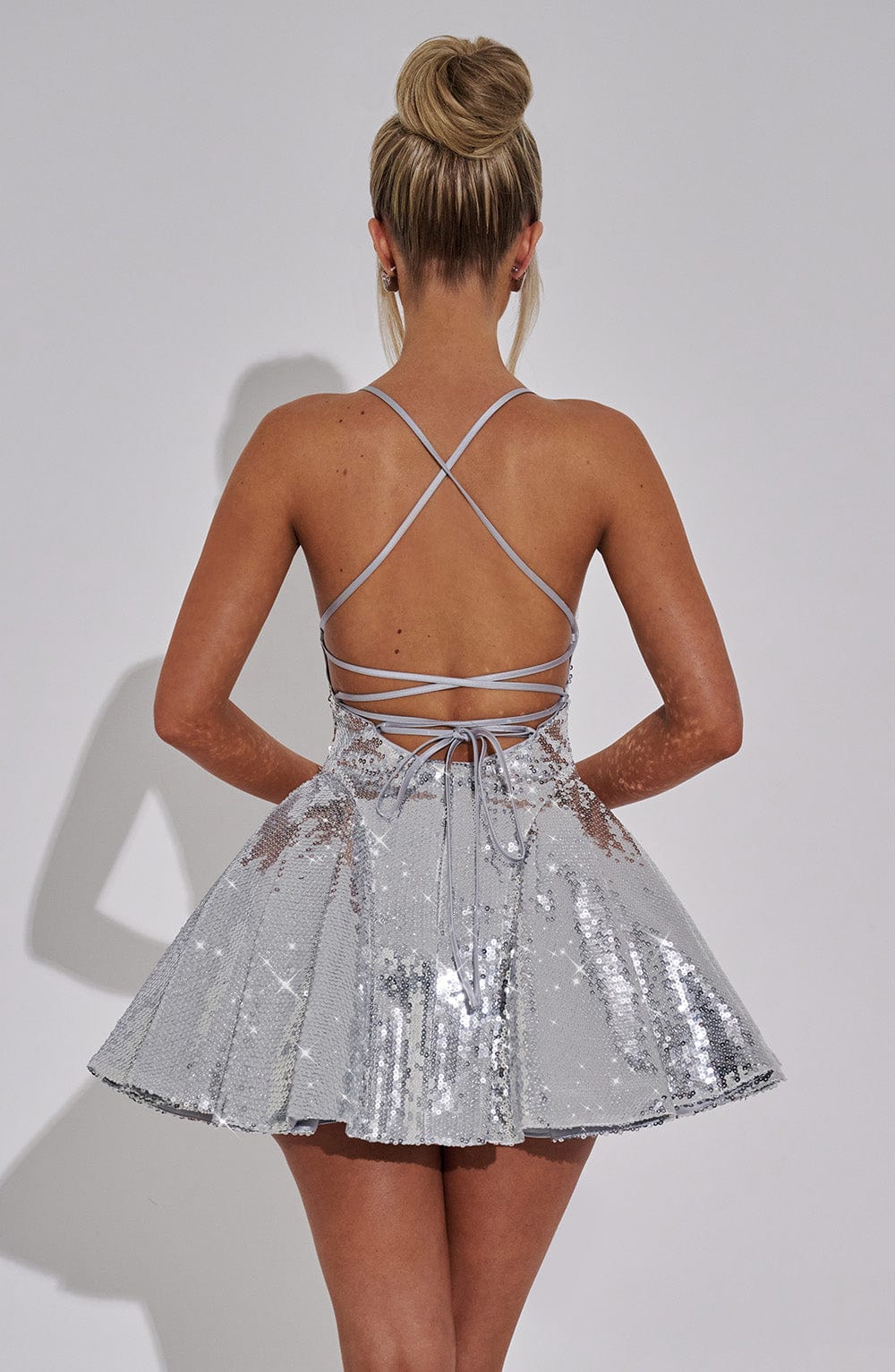 Robe Mini Electra - Argent