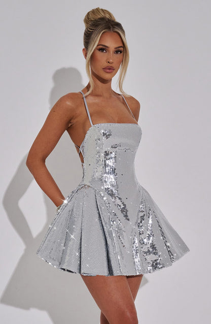 Robe Mini Electra - Argent