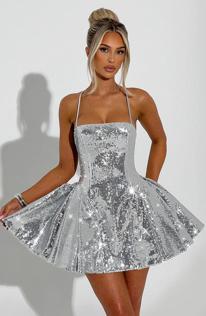 Robe Mini Electra - Argent