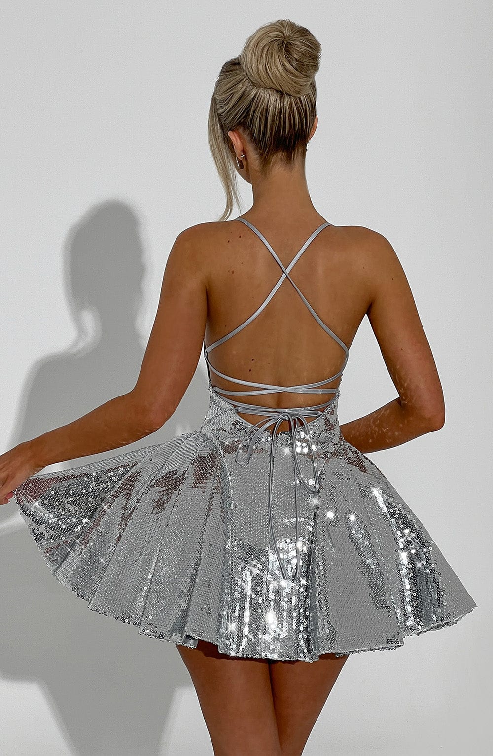 Robe Mini Electra - Argent