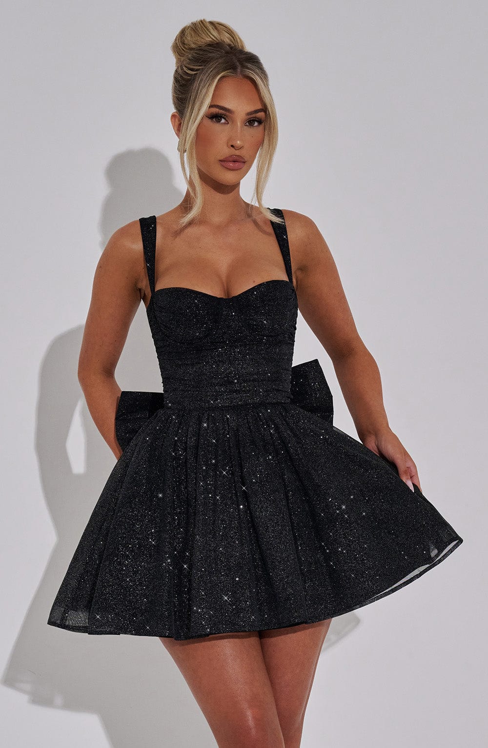 Robe Mini Polly - Noir Scintillant