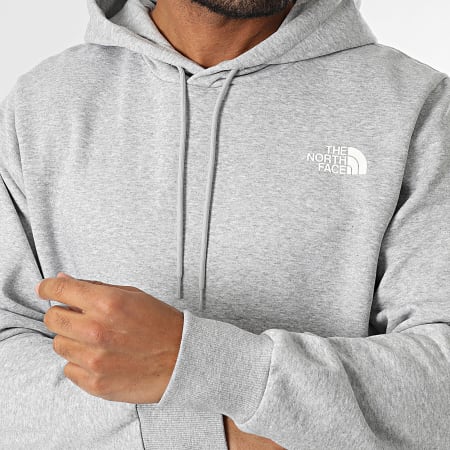 Sweat Capuche Simple Dome A89FC Gris Chiné