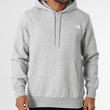 Sweat Capuche Simple Dome A89FC Gris Chiné