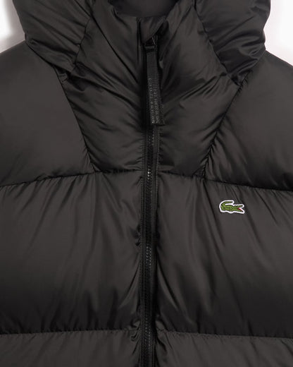 Lacoste Men's Short Water Repellent Hooded Puffed Jacket