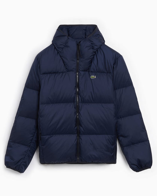 Lacoste Men's Short Water-Repellent Hooded Puffed Jacket